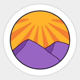 Purple mountains Sticker